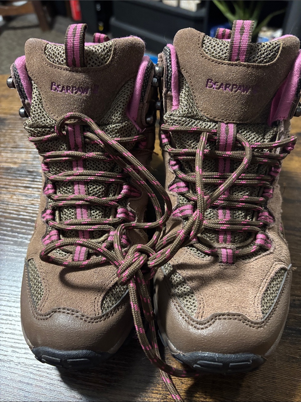 BearPaw Women’s ridgewood suede hiking boots.
